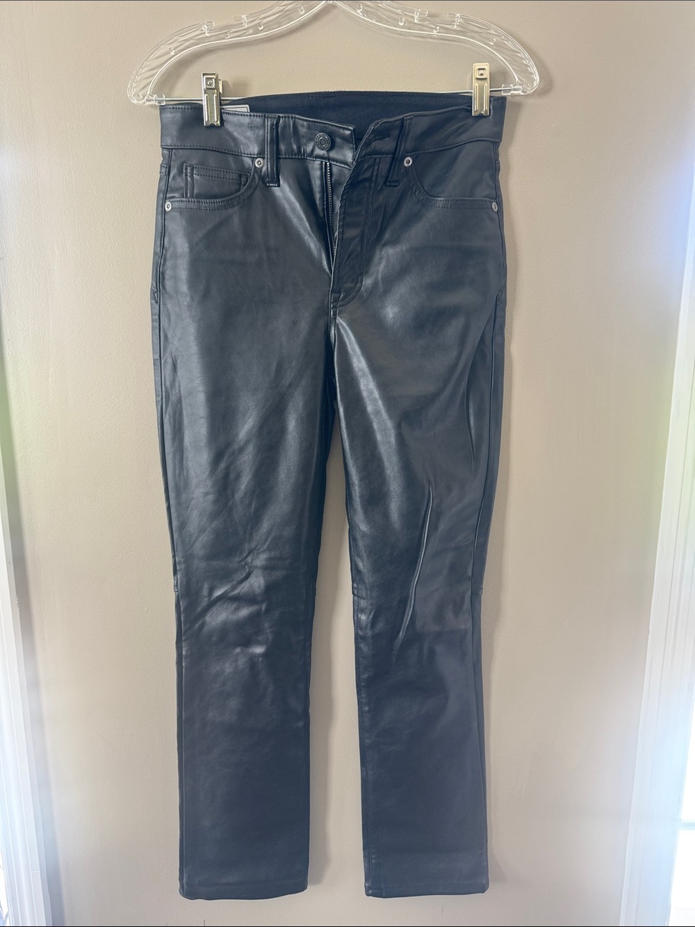 GAP Women’s  Black Skinny Faux Leather Jeans